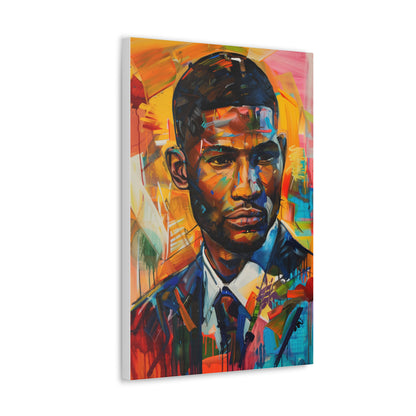 Usher Art: Pop Superstar Rhythms in Color Canvas Print For Sale