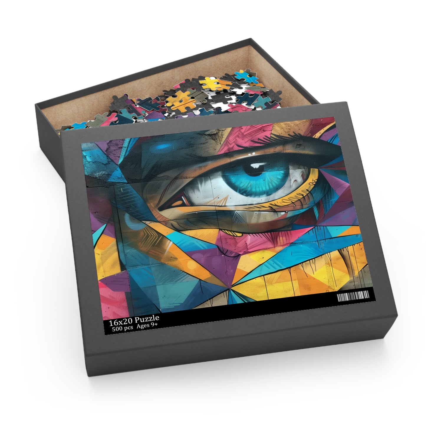 Colorful urban graffiti jigsaw puzzle - vibrant street art with intricate designs and bold colors. Perfect for art lovers and puzzle enthusiasts.