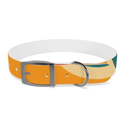 Retro Waves Dog Collar: Colorful & Vibrant Design