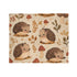 Woodland Hedgehogs & Toadstool Mushrooms Plush Fleece Throw Blanket - View 2 | Prints With Passion