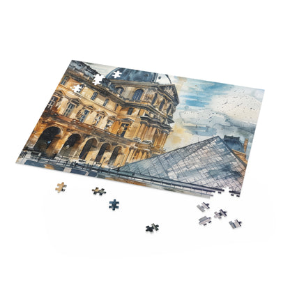 Paris Louvre Watercolor Jigsaw Puzzle