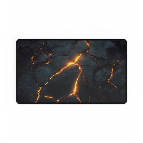 Cracked Earth with Glowing Veins Gaming XXL Extended Desk Mat