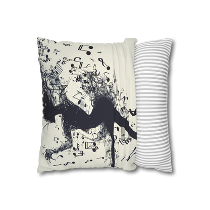 "Music and Dance Inspired Pillowcase | Elegant Silhouette Design | High-Quality Comfort | Perfect Gift for All Seasons"