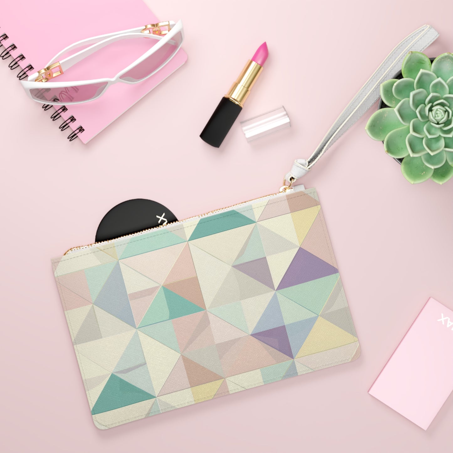 Geometric Pastel Clutch Bag