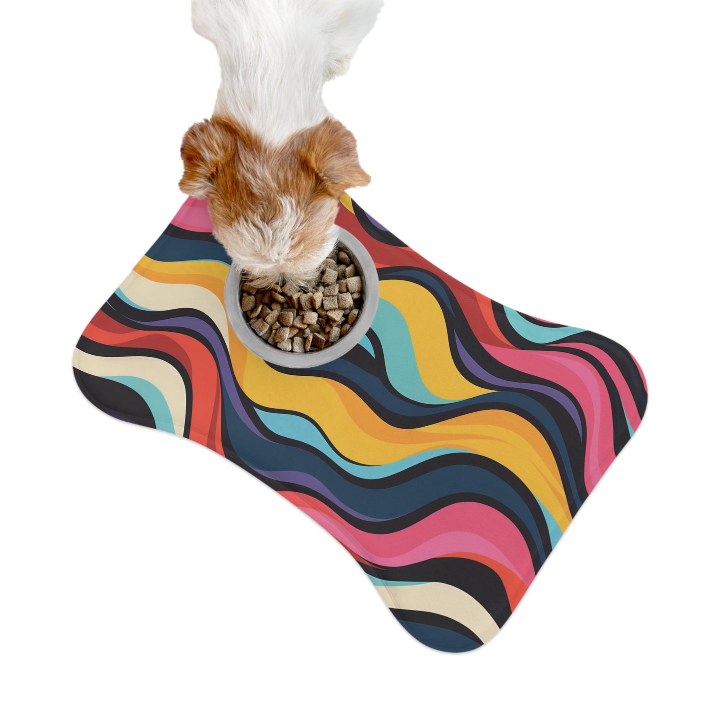 Retro Waves Pet Feeding Mat