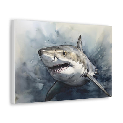 White Shark Canvas Art