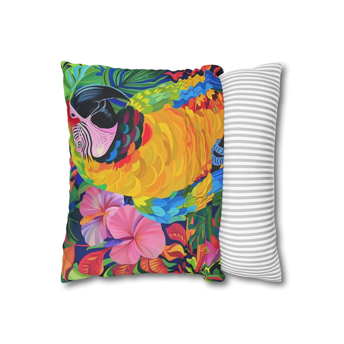 "Colorful Tropical Parrot Paradise Pillowcase - High-Quality & Stylish, Perfect for All Seasons - Great Gift | Shop Now!"