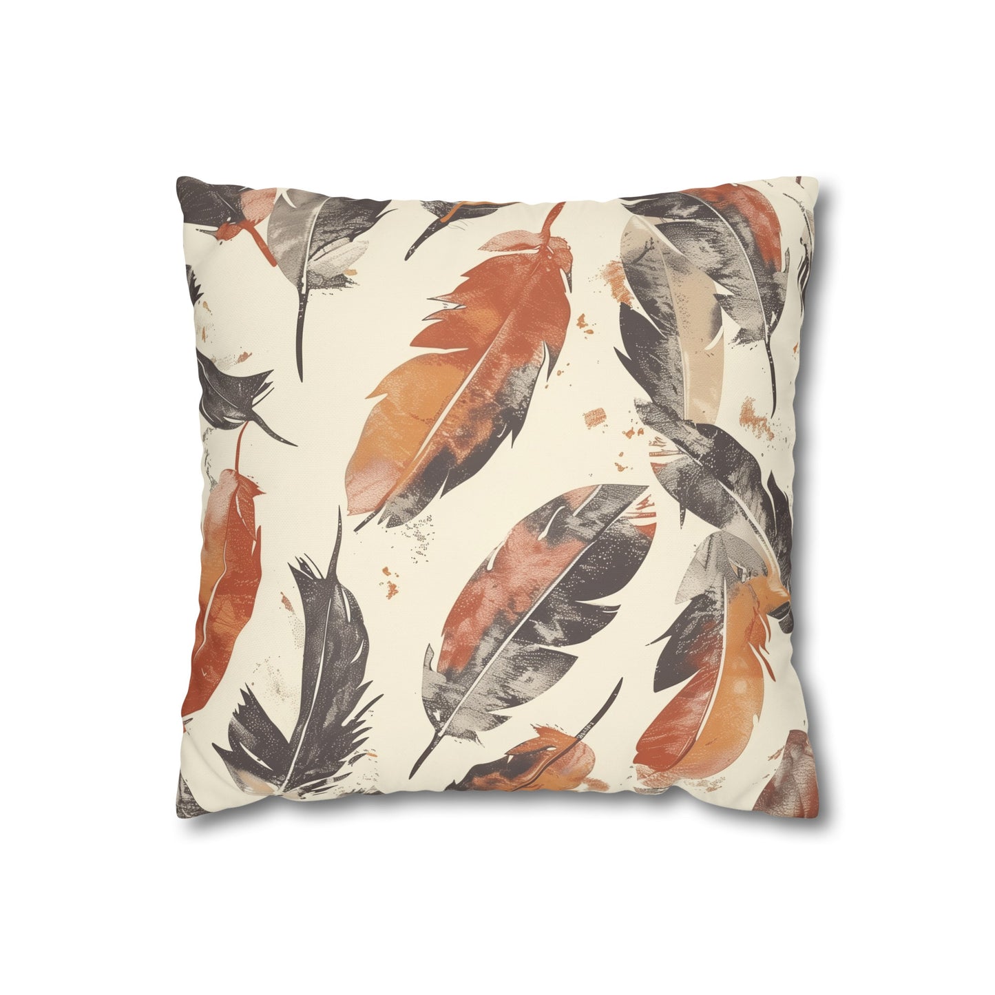 "Boho Feathers Pillow Case: Add bohemian elegance to your bedroom with this whimsical feather pattern in soft colors."