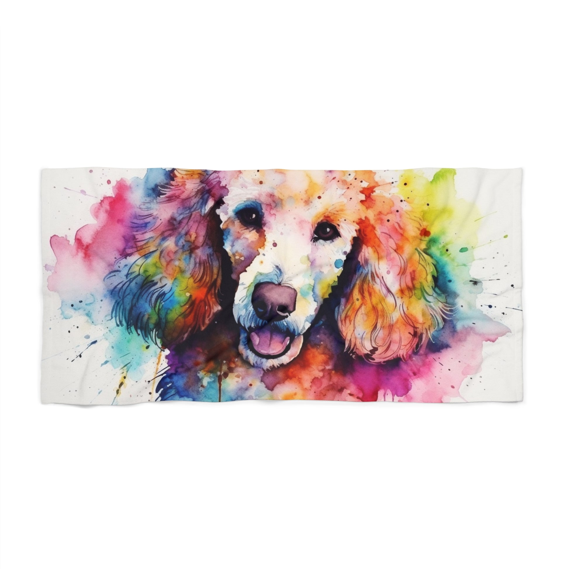 this towel will keep you dry and cozy while showcasing your love for your furry friend. Treat yourself and your poodle to the ultimate beach accessory.