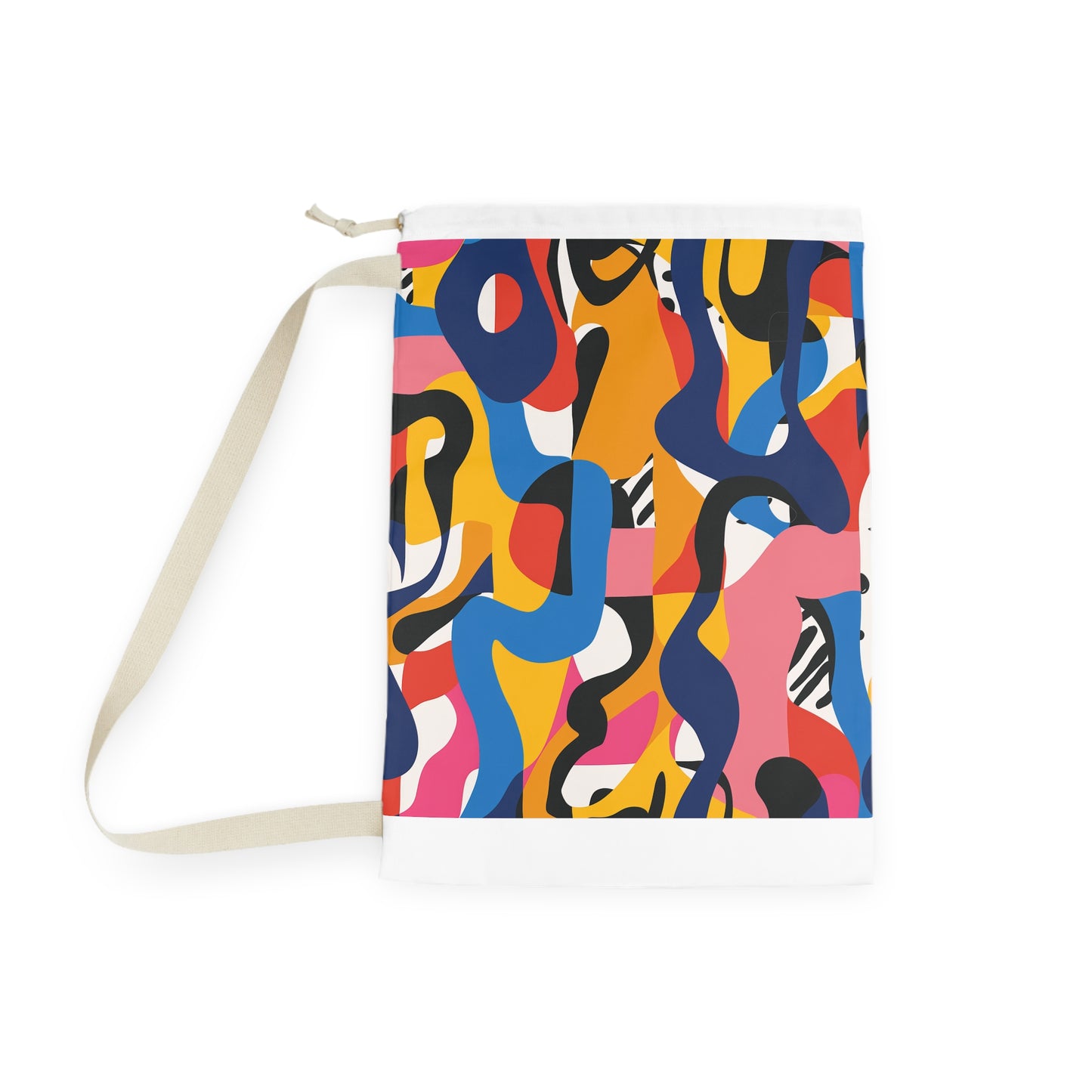 "Modern Abstract Laundry Bag - Vibrant seamless pattern in bold colors, elevate your laundry routine with style"