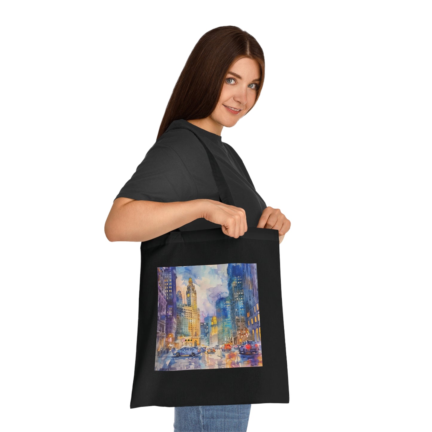 Windy City Watercolor Tote Bag | Tote Bag | Accessories, Bags, Cotton, DTG, Totes | Prints with Passion