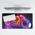 Retro Motorcycle with Neon Trail Gaming XXL Extended Desk Mat