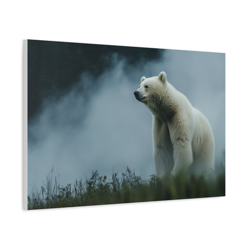 Spirit Bear Emerging from Cloud Mist — Canvas Wall Art — Product Detail View 6