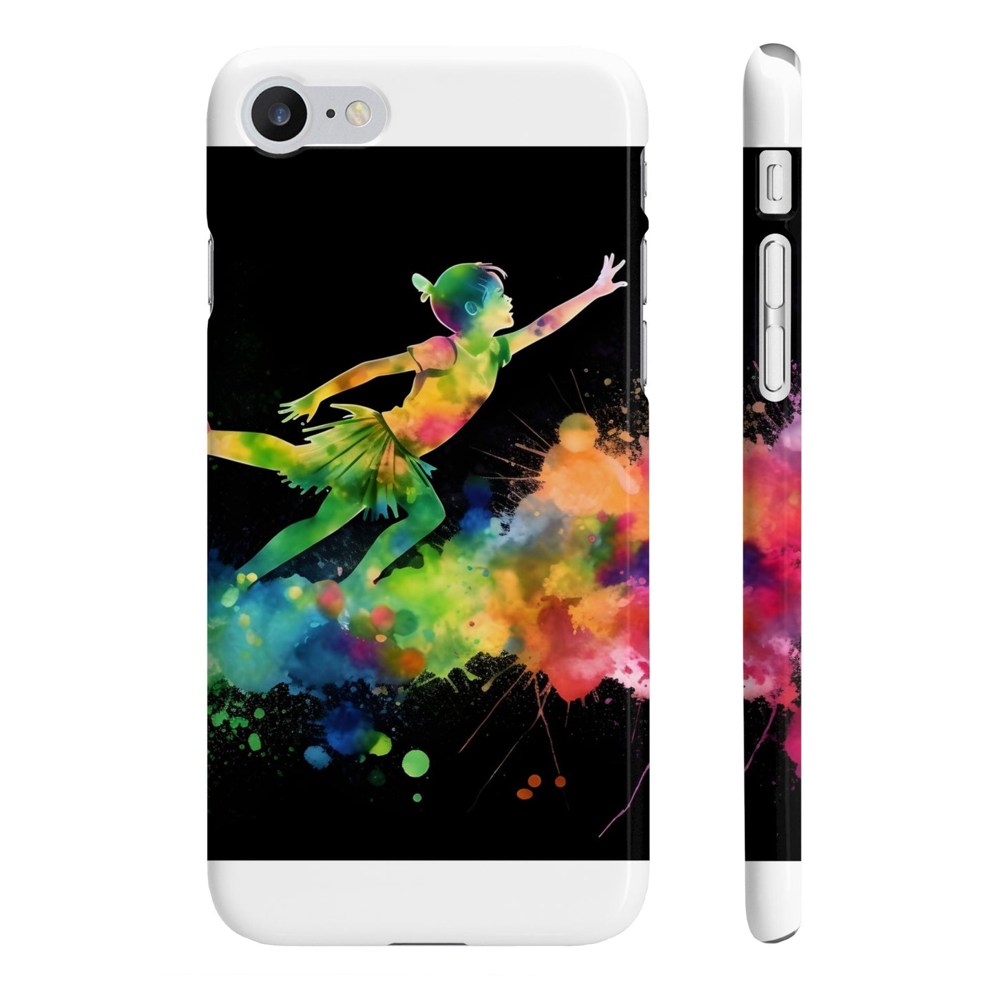 Neverland Neon: A Watercolor Peter Pan Phone Case