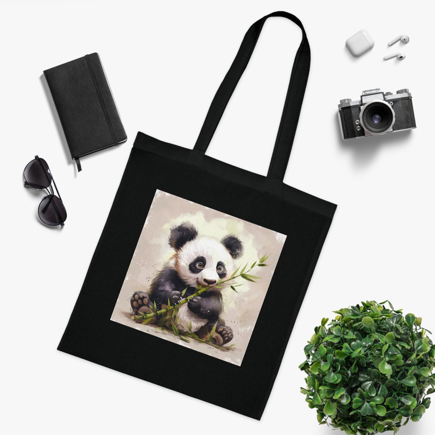 Panda Bamboo Munchies Tote Bag