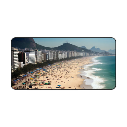 Rio Beach Desk Mat - Add a splash of color to your workspace with this vibrant desk mat inspired by the energy of Rio Beach. Brighten up your desktop and boost creativity!