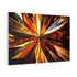 Geometric Starburst Explosion — Canvas Wall Art — Side Profile & Stretched Corner Detail