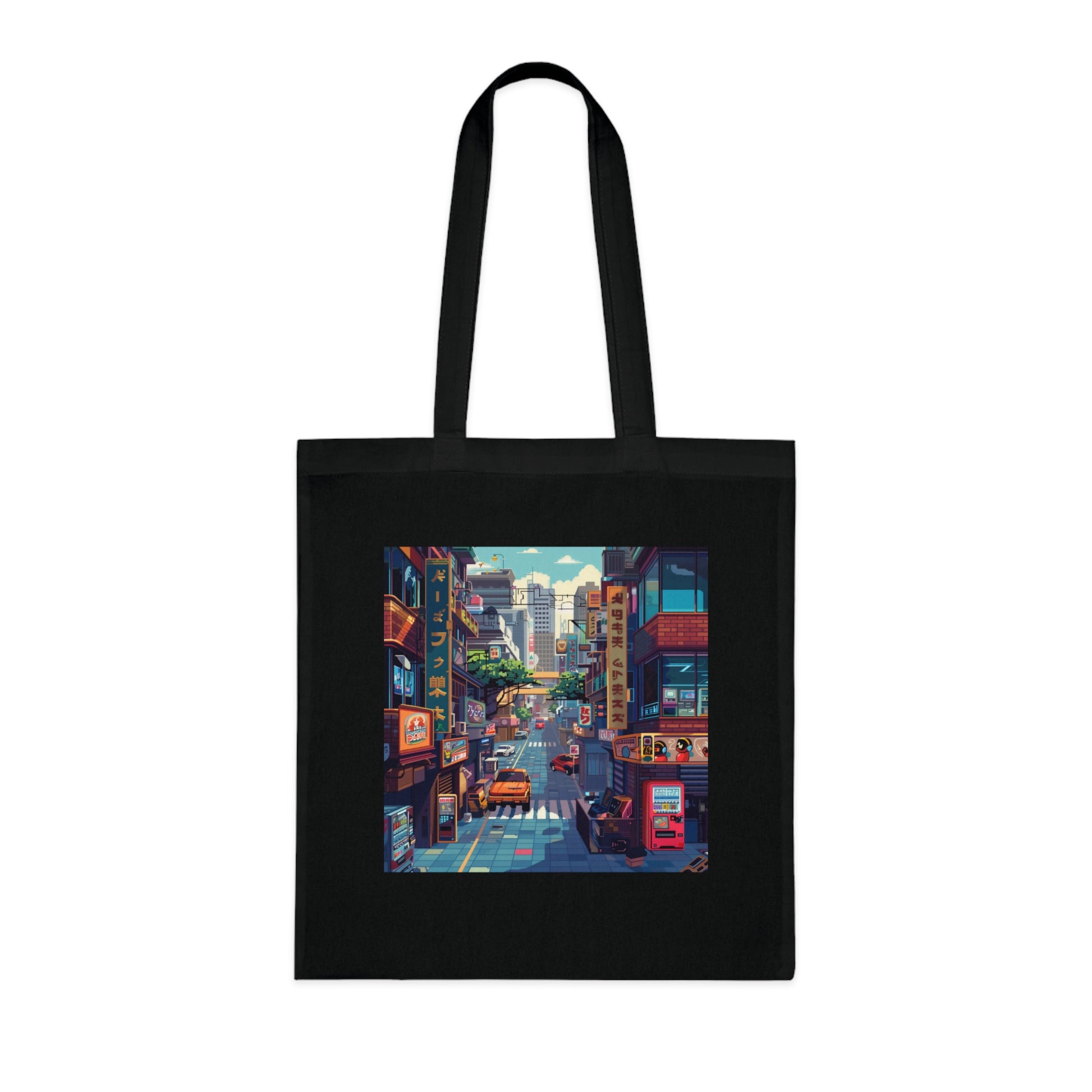 "Colorful 8-Bit Hero Tote Bag - Retro Video Game Pixel Design - High-Quality Material - Great Gift for Gamers - Shop Now at BenCPrints"