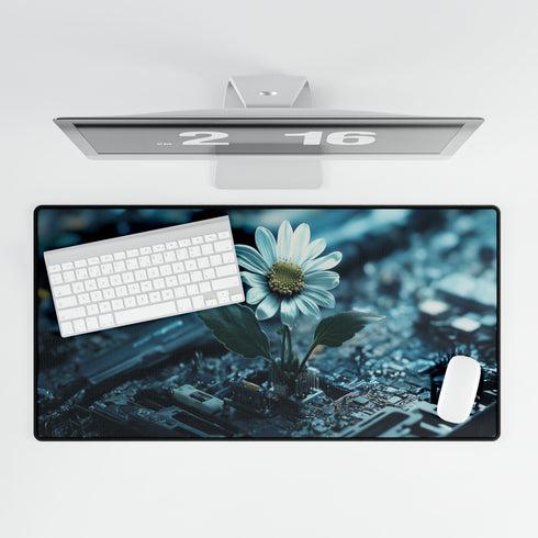 Data Flower Growing in Broken Device — XL & XXL Desk Mat — Product Detail View 5