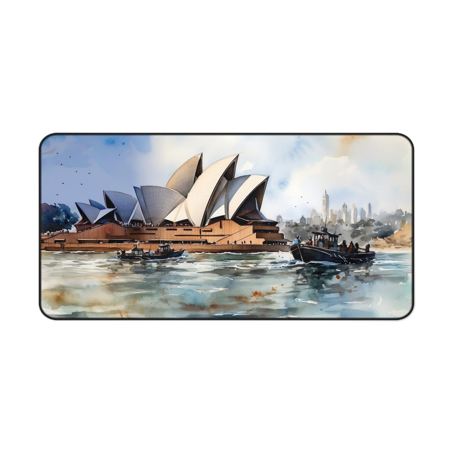 Sydney Opera House desk mat - Bring culture to your workspace with stunning image. Perfect for music lovers & travelers.