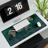 Techno Zebra Running Through Circuits — XL & XXL Desk Mat — 3mm Non-Slip Natural Rubber Base Detail