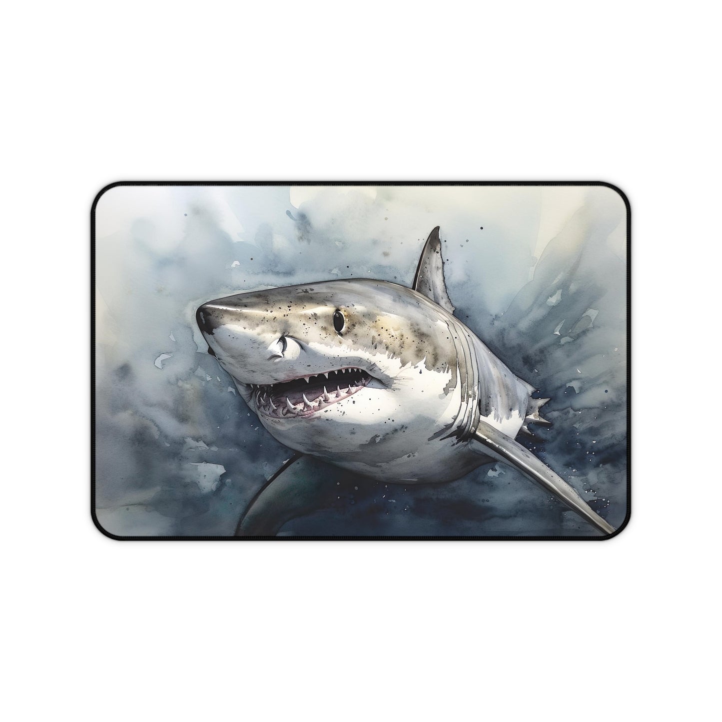 Great White Shark Desk Mat - Durable marine-inspired desk protector for stylish workspace.