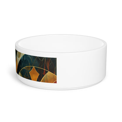 Abstract Paws: Art Deco Pet Bowl