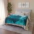 Glass Temple Submerged in Dream Lake Plush Fleece Throw Blanket