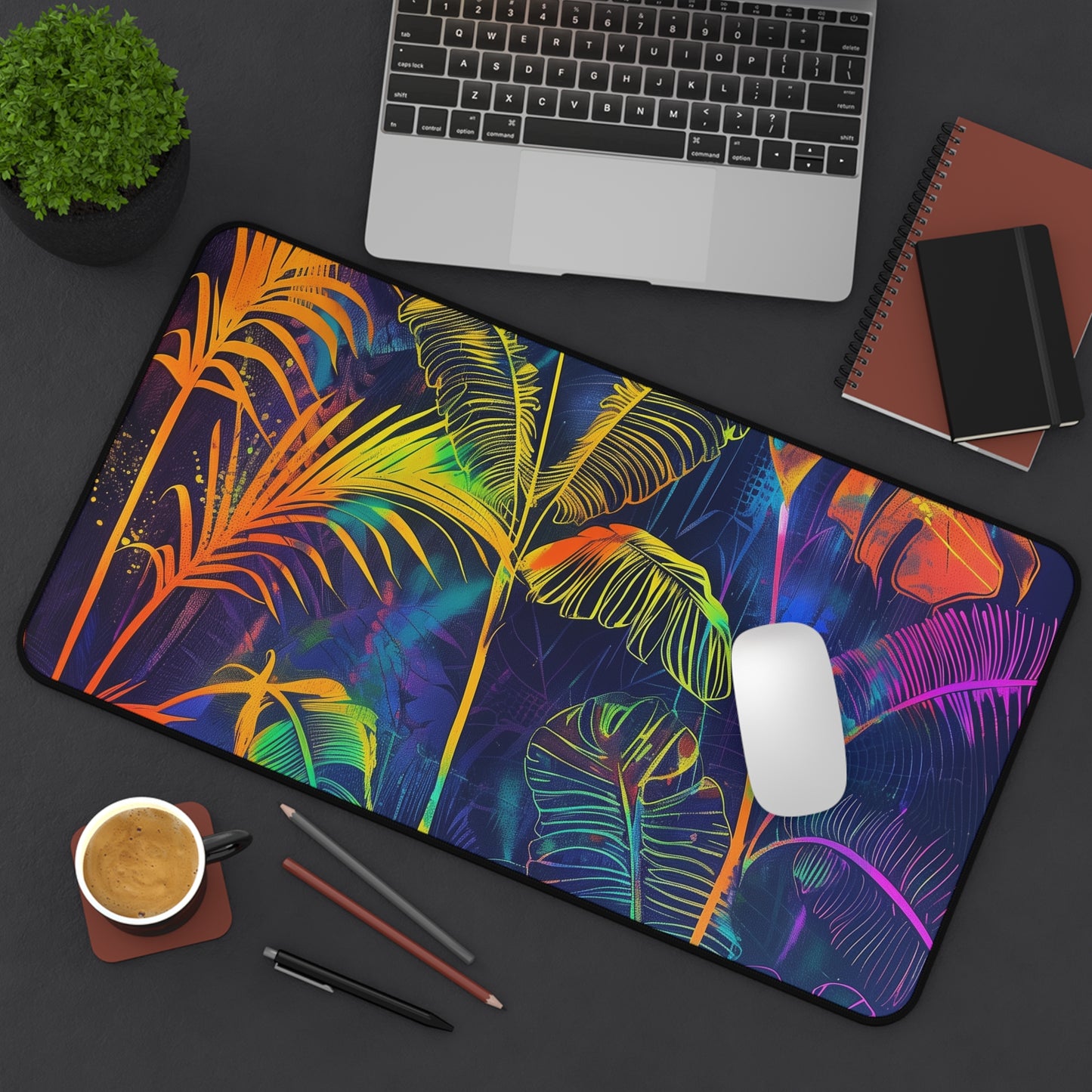 Neon Jungle Desk Mat: Elevate Your Workspace