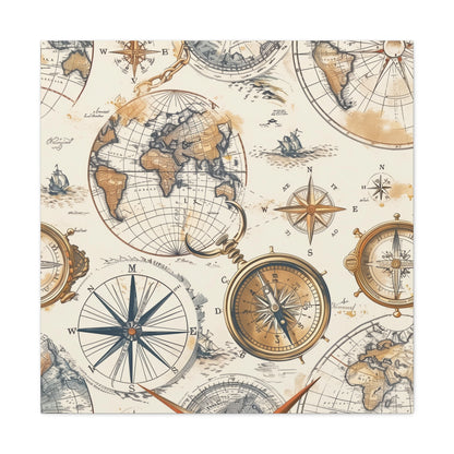 Vintage Maps Seamless Canvas Print | Canvas | Art & Wall Decor, Canvas, Fall Picks, Hanging Hardware, Home & Living, Indoor, Top Spring Products, Valentine's Day promotion | Prints with Passion