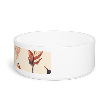 Boho Feathered Pet Paradise Bowl