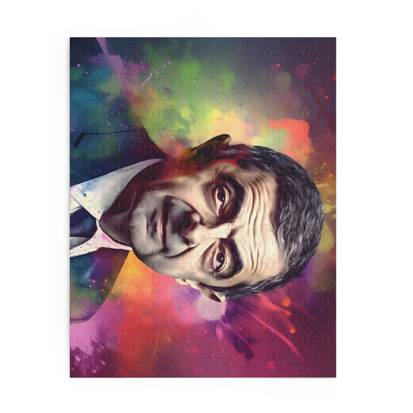 Neon Rowan Atkinson Watercolor Puzzle