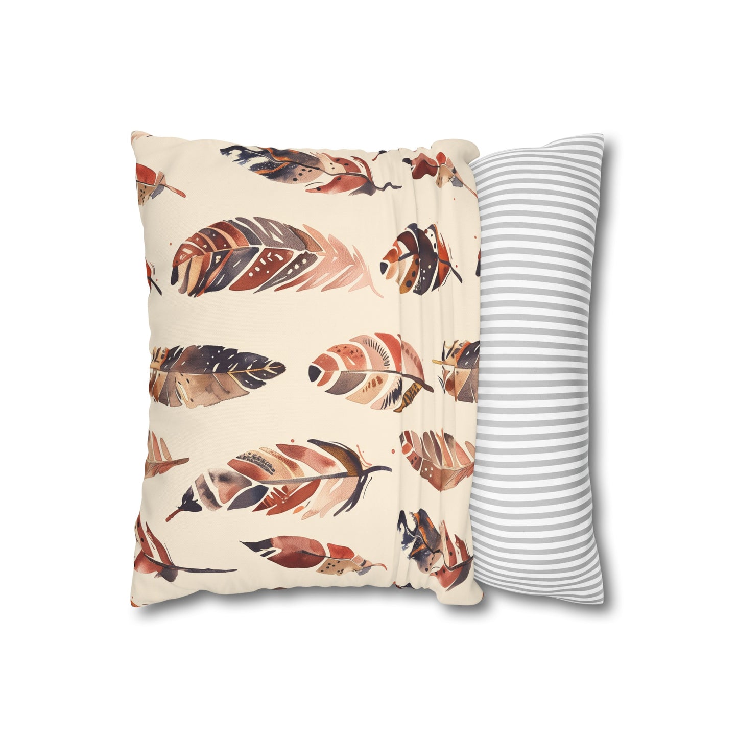 "Boho Feathers Pillowcase - Transform Your Bedroom with Whimsical Bohemian Vibes"