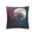 Glitch Garden under Digital Moon — 40×40 Cushion Cover — Double-Sided Back & Concealed Zip Detail