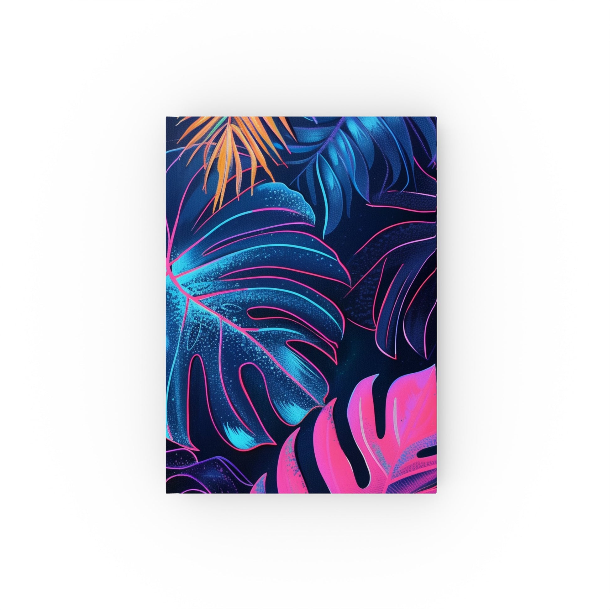 "Island Vibes Neon Tropical Journal – Vibrant palm trees, lush foliage, high-quality material, perfect for all seasons!"