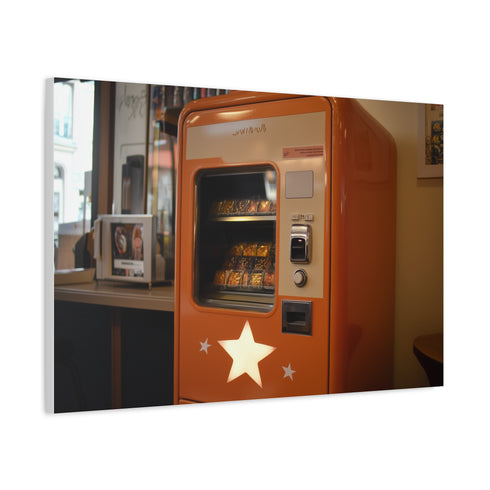 Retro Vending Machine Dispensing Stars — Canvas Wall Art — Product Detail View 6