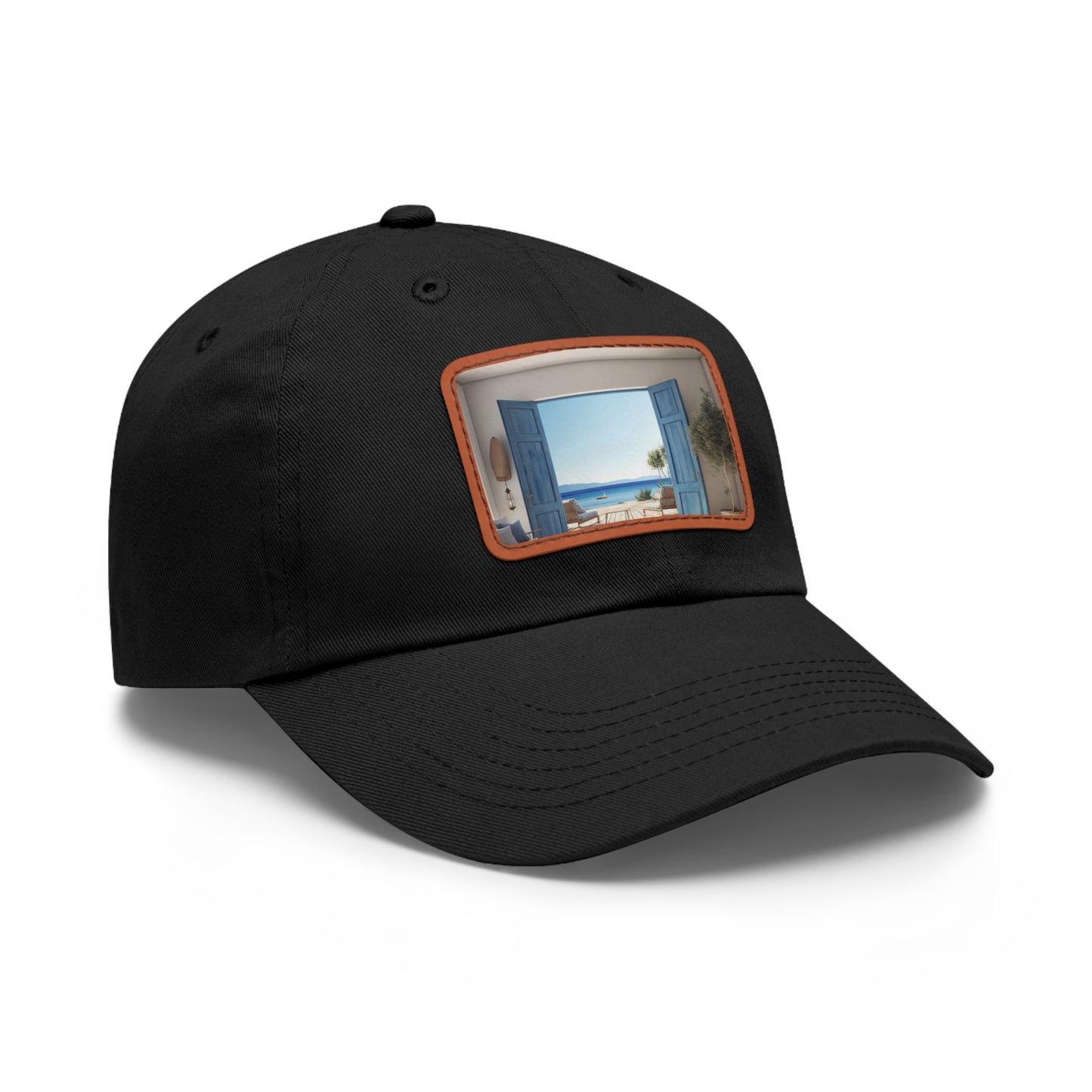 Wooden Blue Window Baseball Cap