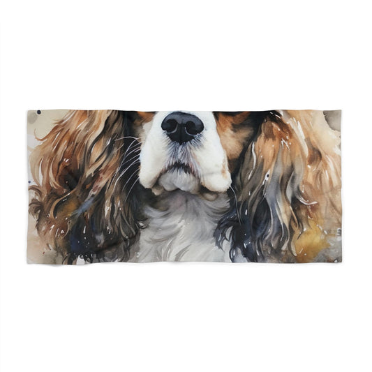 this towel is perfect for drying off after a swim or lounging in the sun. Treat yourself to the cuteness of these playful pups on your next beach outing.