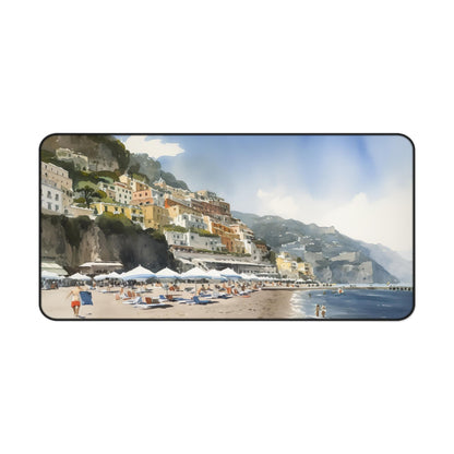 Amalfi Coast desk mat - vibrant and picturesque coastal scene for desk decor