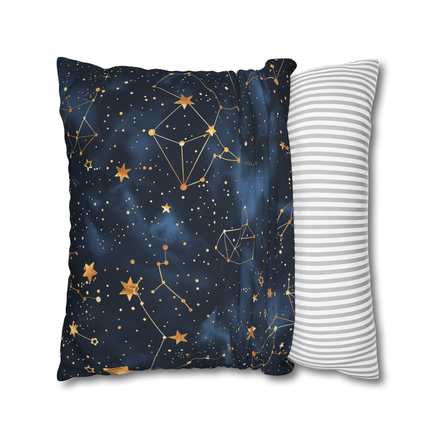 "Transform your bed with our Starry Night Pillowcase featuring Constellation Stars pattern for a celestial oasis"