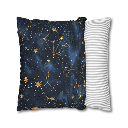 "Transform your bed with our Starry Night Pillowcase featuring Constellation Stars pattern for a celestial oasis"