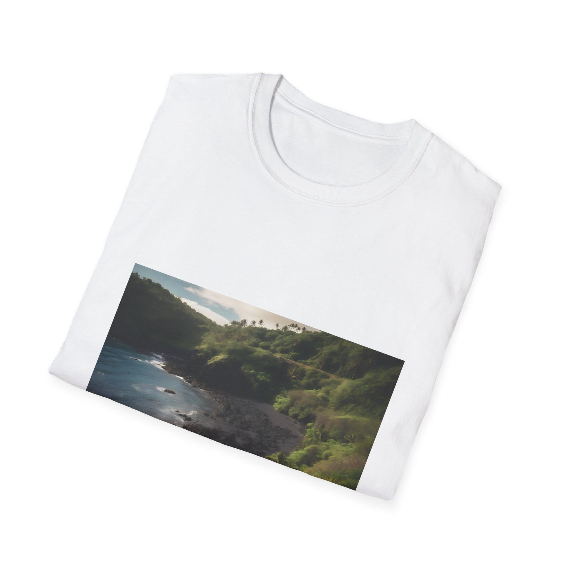 A Tapestry of Nature's Wonders T-shirt featuring Maui's landscapes - rugged coastlines, lush rainforests, majestic waterfalls. Feel the spirit of adventure and the allure of the unknown with this vibrant masterpiece. Capture the power of nature and the beauty of exploration with every glance, carrying a piece of Maui's essence close to your heart.