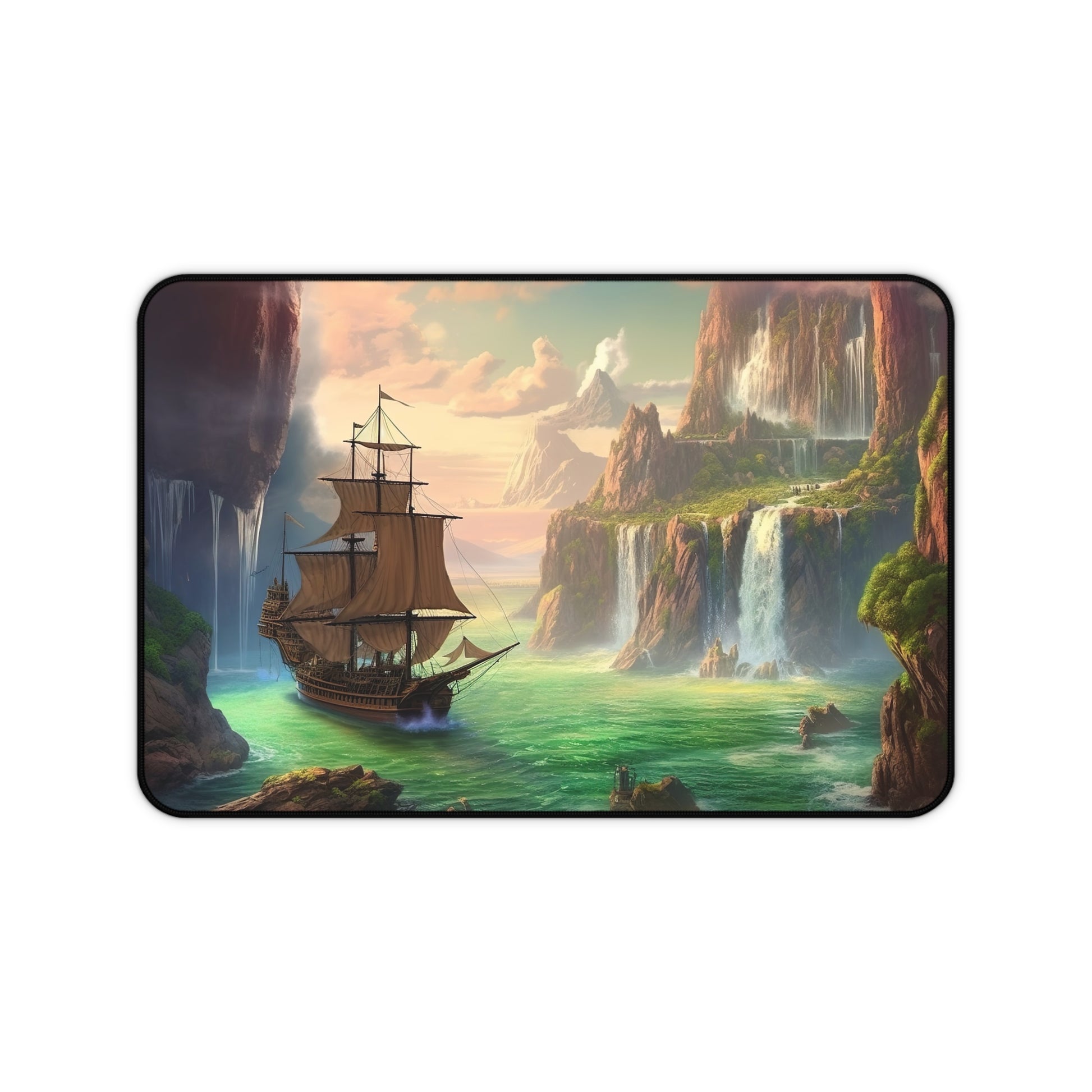 "Enchanted Neverland Desk Mat - Whimsical Peter Pan inspired design for magical workspaces"