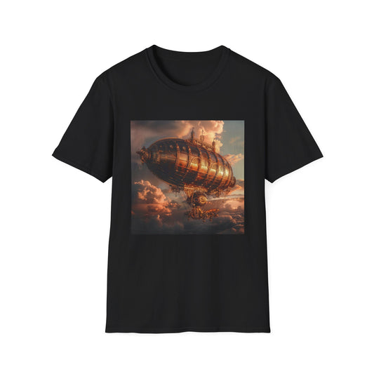 Skybound Adventure: A Steampunk Airship Voyage | T-Shirt | DTG, Men's Clothing, Regular fit, T-Shirts, Unisex, Women's Clothing | Prints with Passion