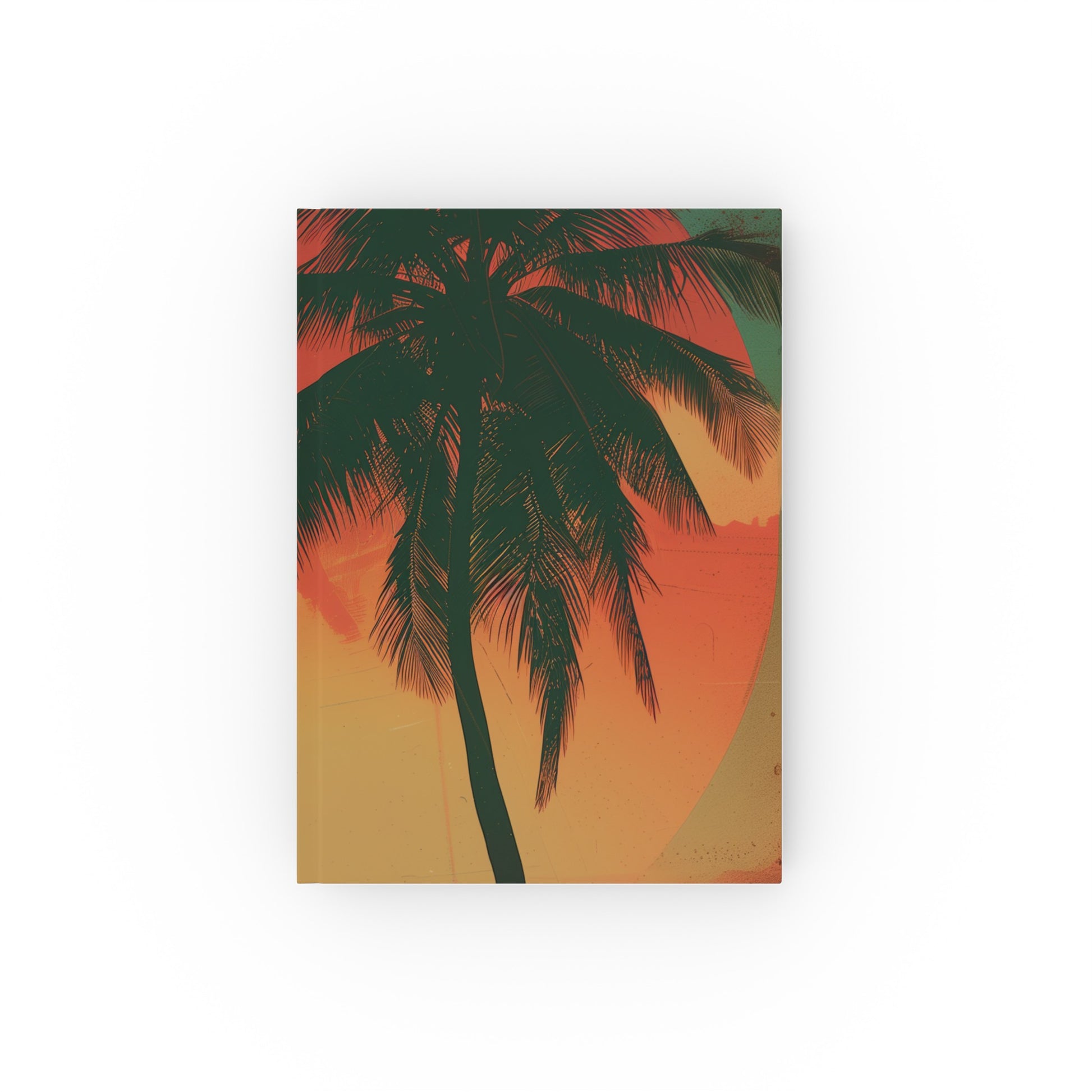 "Retro Beach Journal with Sunset Vibes | High-quality and stylish notebook for all seasons and memories"