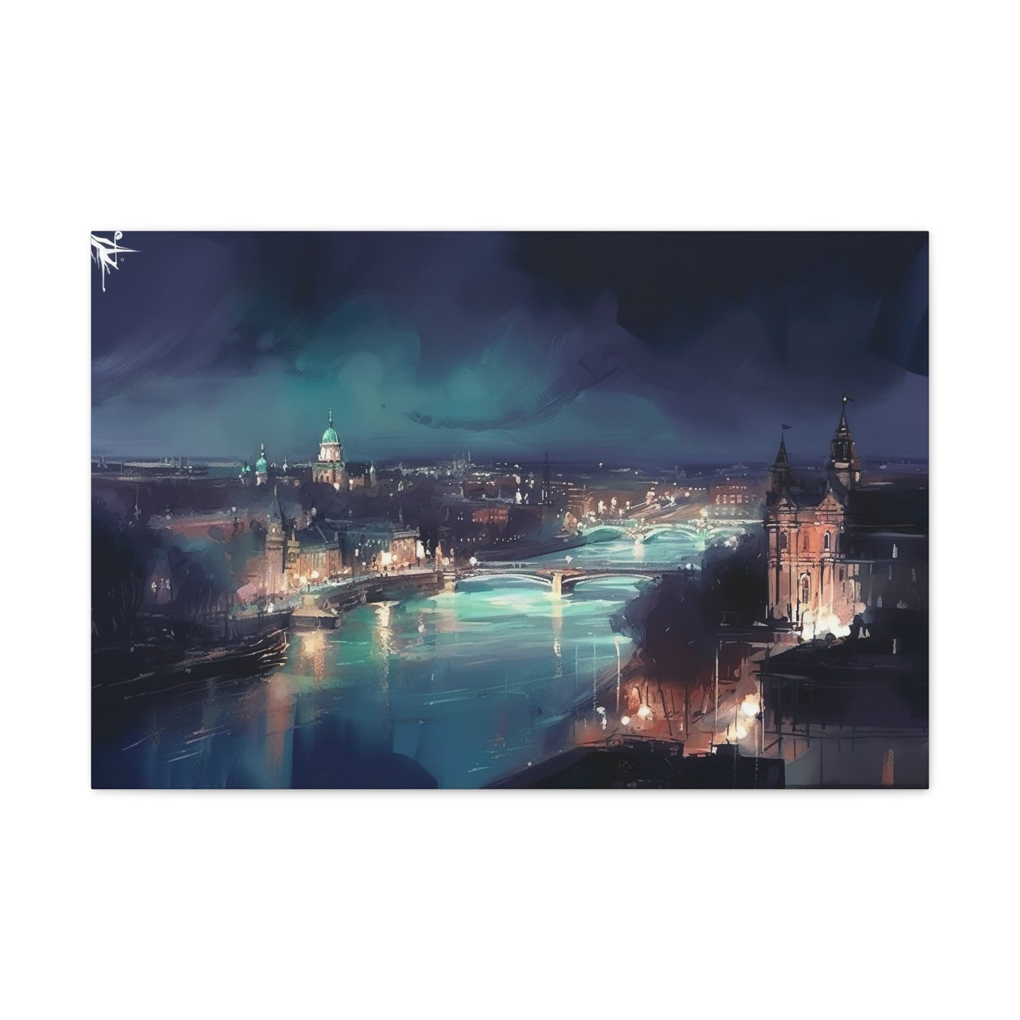 London Skyline Night Lights Canvas Painting | Canvas | Art & Wall Decor, Canvas, Fall Picks, Hanging Hardware, Home & Living, Indoor, Top Spring Products, Valentine's Day promotion | Prints with Passion