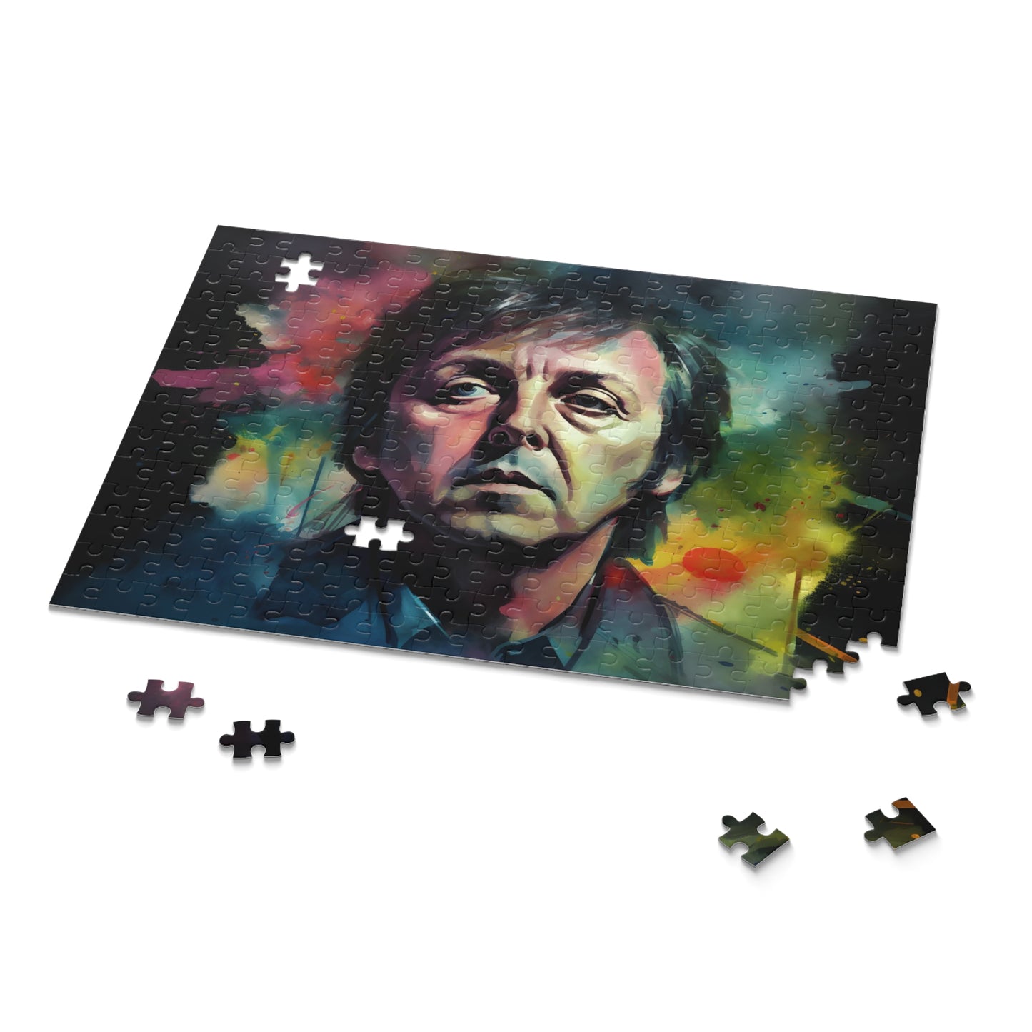 Paul McCartney Neon Watercolor Puzzle