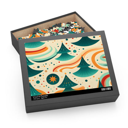 Vibrant 70s Retro Pattern Jigsaw Puzzle by marine7712, Perfect for a Relaxing Night In