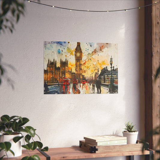 Discover the beauty of London with our London Calling Remastered: Big Ben Watercolors Posters. Perfect for art lovers