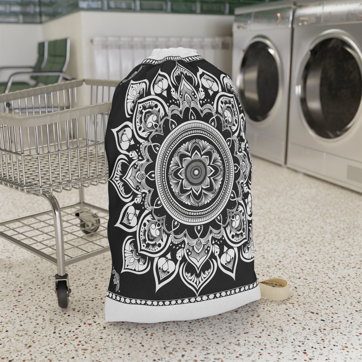 Zen Mandala Laundry Bag - Stylish and durable laundry bag with beautiful mandala pattern, elevating your routine